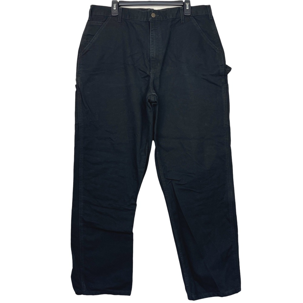 Carhartt B11 BLK Carpenter Pants Mens 38x32 Cotton Duck Loose Workwear Black
